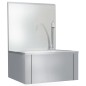 vidaXL Handwaschbecken mit Wasserhahn und Seifenspender Edelstahl vidaXL Handwaschbecken mit Wasserhahn und Seifenspender Edelstahl