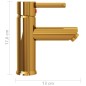 vidaXL Waschtischarmatur Golden 130x176 mm vidaXL Waschtischarmatur Golden 130x176 mm