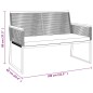 vidaXL 4-tlg. Garten-Lounge-Set mit Kissen Schwarz Stahl vidaXL 4-tlg. Garten-Lounge-Set mit Kissen Schwarz Stahl