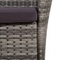 vidaXL 5-tlg. Garten-Essgruppe mit Auflagen Poly Rattan Grau vidaXL 5-tlg. Garten-Essgruppe mit Auflagen Poly Rattan Grau