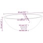 vidaXL Waschbecken Glas 50x37x14 cm Transparent vidaXL Waschbecken Glas 50x37x14 cm Transparent