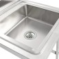 vidaXL Küchenspüle Einzelbecken Edelstahl vidaXL Küchenspüle Einzelbecken Edelstahl