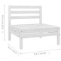 vidaXL 10-tlg. Garten-Lounge-Set Massivholz Kiefer Weiß vidaXL 10-tlg. Garten-Lounge-Set Massivholz Kiefer Weiß