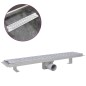 vidaXL Gerade Duschrinne Wellen 630x140 mm Edelstahl vidaXL Gerade Duschrinne Wellen 630x140 mm Edelstahl