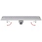 vidaXL Gerade Duschrinne Wellen 630x140 mm Edelstahl vidaXL Gerade Duschrinne Wellen 630x140 mm Edelstahl