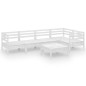 vidaXL 6-tlg. Garten-Lounge-Set Massivholz Kiefer Weiß vidaXL 6-tlg. Garten-Lounge-Set Massivholz Kiefer Weiß