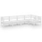 vidaXL 5-tlg. Garten-Lounge-Set Massivholz Kiefer Weiß vidaXL 5-tlg. Garten-Lounge-Set Massivholz Kiefer Weiß