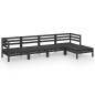 vidaXL 5-tlg. Garten-Lounge-Set Massivholz Kiefer Schwarz vidaXL 5-tlg. Garten-Lounge-Set Massivholz Kiefer Schwarz