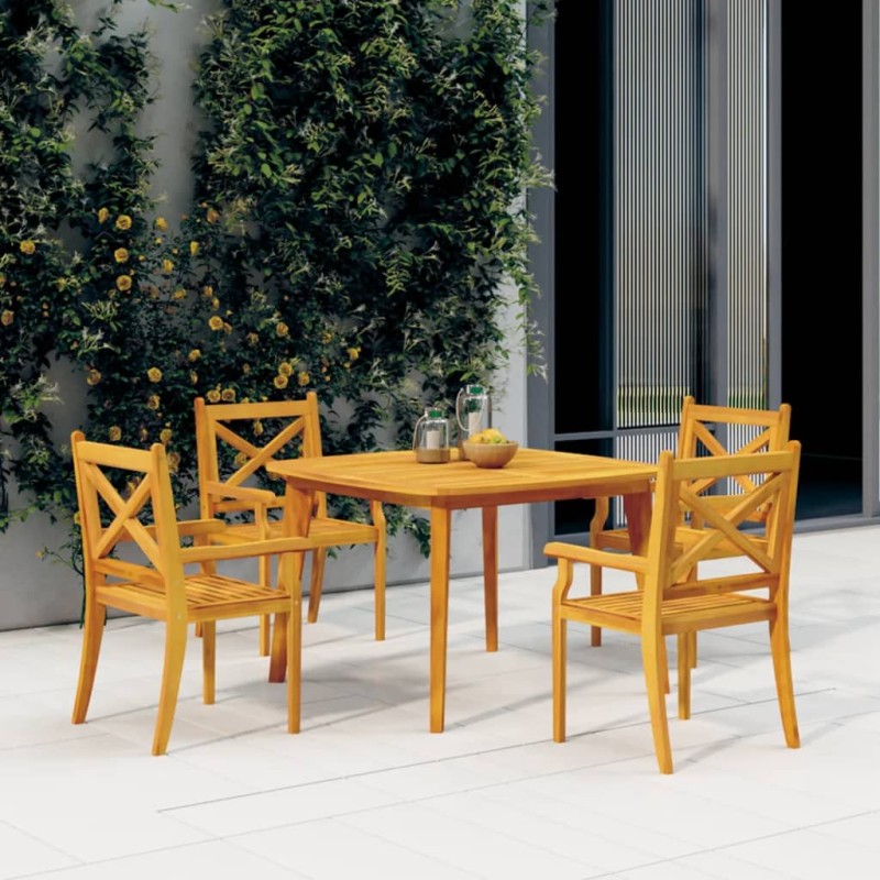 vidaXL Gartentisch 110x110x75 cm Massivholz Akazie vidaXL Gartentisch 110x110x75 cm Massivholz Akazie