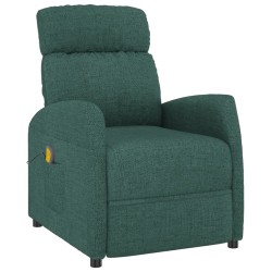 vidaXL Massagesessel Dunkelgrün Stoff