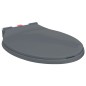 vidaXL Toilettensitz mit Absenkautomatik Quick-Release Grau Oval vidaXL Toilettensitz mit Absenkautomatik Quick-Release Grau Oval