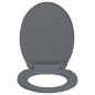 vidaXL Toilettensitz mit Absenkautomatik Quick-Release Grau Oval vidaXL Toilettensitz mit Absenkautomatik Quick-Release Grau Oval