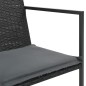 5-tlg. Garten-Essgruppe mit Auflagen Poly Rattan Schwarz 5-tlg. Garten-Essgruppe mit Auflagen Poly Rattan Schwarz
