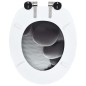 vidaXL Toilettensitze 2 Stk. mit Soft-Close-Deckel MDF Stein-Design vidaXL Toilettensitze 2 Stk. mit Soft-Close-Deckel MDF Stein-Design