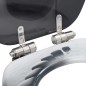 vidaXL Toilettensitze 2 Stk. mit Soft-Close-Deckel MDF Stein-Design vidaXL Toilettensitze 2 Stk. mit Soft-Close-Deckel MDF Stein-Design
