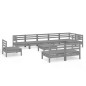 vidaXL 10-tlg. Garten-Lounge-Set Massivholz Kiefer Grau vidaXL 10-tlg. Garten-Lounge-Set Massivholz Kiefer Grau