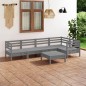 vidaXL 6-tlg. Garten-Lounge-Set Massivholz Kiefer Grau vidaXL 6-tlg. Garten-Lounge-Set Massivholz Kiefer Grau