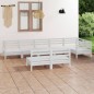 vidaXL 8-tlg. Garten-Lounge-Set Massivholz Kiefer Weiß vidaXL 8-tlg. Garten-Lounge-Set Massivholz Kiefer Weiß