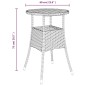 vidaXL Gartentisch Ø60x75 cm Akazienholz und Poly Rattan Schwarz vidaXL Gartentisch Ø60x75 cm Akazienholz und Poly Rattan Schwarz