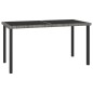 vidaXL Garten-Esstisch Grau 140x70x73 cm Poly Rattan vidaXL Garten-Esstisch Grau 140x70x73 cm Poly Rattan