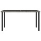 vidaXL Garten-Esstisch Grau 140x70x73 cm Poly Rattan vidaXL Garten-Esstisch Grau 140x70x73 cm Poly Rattan