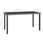 vidaXL Garten-Esstisch Grau 140x70x73 cm Poly Rattan vidaXL Garten-Esstisch Grau 140x70x73 cm Poly Rattan