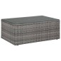 4-tlg. Garten-Lounge-Set mit Auflagen Poly Rattan Grau 4-tlg. Garten-Lounge-Set mit Auflagen Poly Rattan Grau