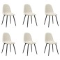 vidaXL Esszimmerstühle 6 Stk. Creme Samt vidaXL Esszimmerstühle 6 Stk. Creme Samt