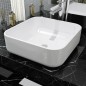 vidaXL Waschbecken Quadratisch Keramik Weiß 39x39x13,5 cm vidaXL Waschbecken Quadratisch Keramik Weiß 39x39x13,5 cm