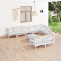 vidaXL 9-tlg. Garten-Lounge-Set Massivholz Kiefer Weiß vidaXL 9-tlg. Garten-Lounge-Set Massivholz Kiefer Weiß