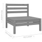 vidaXL 9-tlg. Garten-Lounge-Set Massivholz Kiefer Grau vidaXL 9-tlg. Garten-Lounge-Set Massivholz Kiefer Grau