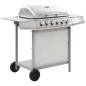 Gasgrill mit 6 Brennern Edelstahl Silbern Gasgrill mit 6 Brennern Edelstahl Silbern