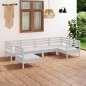 vidaXL 6-tlg. Garten-Lounge-Set Massivholz Kiefer Weiß vidaXL 6-tlg. Garten-Lounge-Set Massivholz Kiefer Weiß