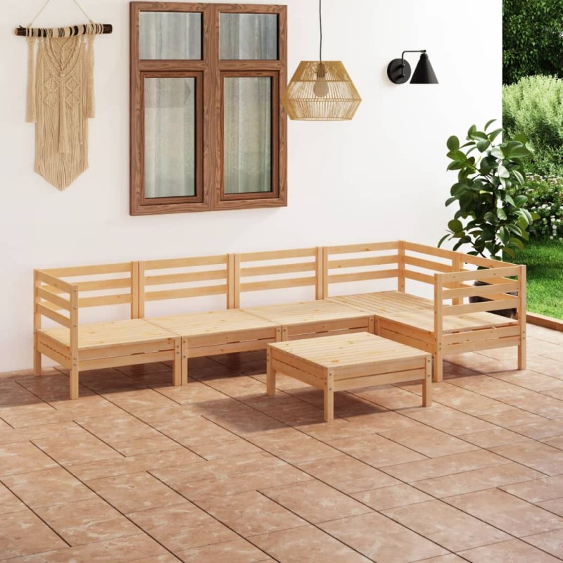 vidaXL 6-tlg. Garten-Lounge-Set Kiefer Massivholz vidaXL 6-tlg. Garten-Lounge-Set Kiefer Massivholz