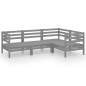 vidaXL 4-tlg. Garten-Lounge-Set Massivholz Kiefer Grau vidaXL 4-tlg. Garten-Lounge-Set Massivholz Kiefer Grau