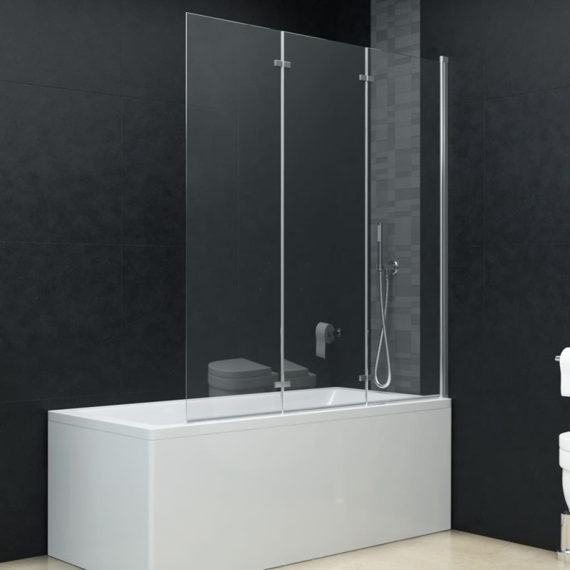 vidaXL Faltbare Duschkabine 3 Paneele ESG 130 x 138 cm vidaXL Faltbare Duschkabine 3 Paneele ESG 130 x 138 cm