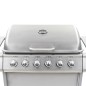 Gasgrill mit 6 Brennern Edelstahl Silbern Gasgrill mit 6 Brennern Edelstahl Silbern