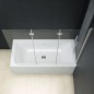 vidaXL Faltbare Duschkabine 3 Paneele ESG 130 x 138 cm vidaXL Faltbare Duschkabine 3 Paneele ESG 130 x 138 cm