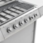 Gasgrill mit 6 Brennern Edelstahl Silbern Gasgrill mit 6 Brennern Edelstahl Silbern