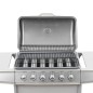 Gasgrill mit 6 Brennern Edelstahl Silbern Gasgrill mit 6 Brennern Edelstahl Silbern