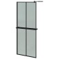 vidaXL Duschwand mit Ablage für Walk-In-Dusche Schwarz 80x195 cm ESG vidaXL Duschwand mit Ablage für Walk-In-Dusche Schwarz 80x195 cm ESG
