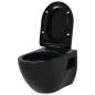 vidaXL Hänge-Toilette mit Einbau-Spülkasten Keramik Schwarz vidaXL Hänge-Toilette mit Einbau-Spülkasten Keramik Schwarz