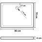 vidaXL Duschtasse ABS Rechteckig 70x90 cm vidaXL Duschtasse ABS Rechteckig 70x90 cm