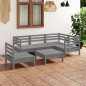 vidaXL 6-tlg. Garten-Lounge-Set Massivholz Kiefer Grau vidaXL 6-tlg. Garten-Lounge-Set Massivholz Kiefer Grau