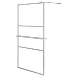 vidaXL Duschwand mit Ablage für Walk-In-Dusche Chrom 115x195 cm ESG