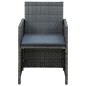 4-tlg. Garten-Lounge-Set mit Auflagen Poly Rattan Grau 4-tlg. Garten-Lounge-Set mit Auflagen Poly Rattan Grau
