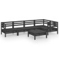 vidaXL 6-tlg. Garten-Lounge-Set Massivholz Kiefer Schwarz vidaXL 6-tlg. Garten-Lounge-Set Massivholz Kiefer Schwarz