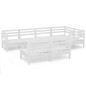 vidaXL 7-tlg. Garten-Lounge-Set Massivholz Kiefer Weiß vidaXL 7-tlg. Garten-Lounge-Set Massivholz Kiefer Weiß