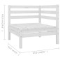 vidaXL 7-tlg. Garten-Lounge-Set Massivholz Kiefer Weiß vidaXL 7-tlg. Garten-Lounge-Set Massivholz Kiefer Weiß