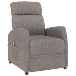 vidaXL Massagesessel Taupe Stoff